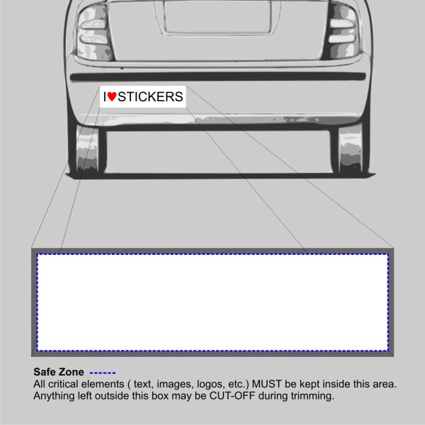 Bumper Sticker 200mm x 60mm Rectangle Thumbnail