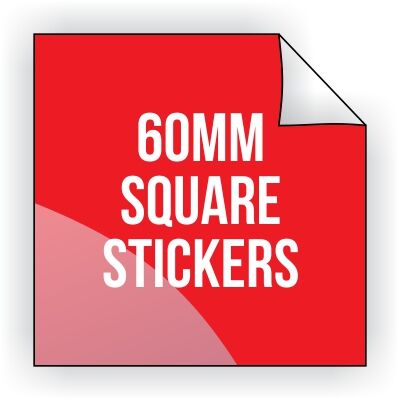 Square Vinyl Sticker 60mm x 60mm Thumbnail