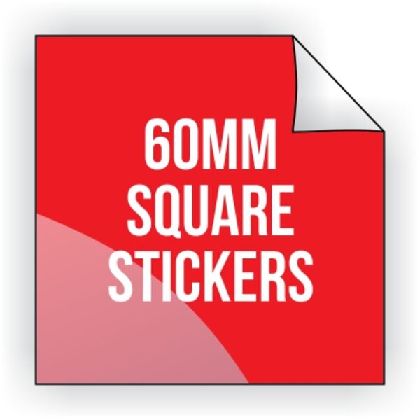 Square Vinyl Sticker 60mm x 60mm Thumbnail