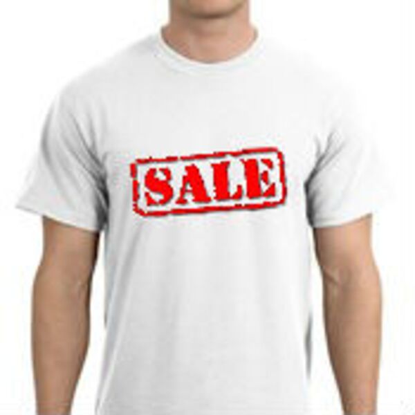 Cotton Mens T-Shirt White Only S to 5XL ON SALE! Thumbnail