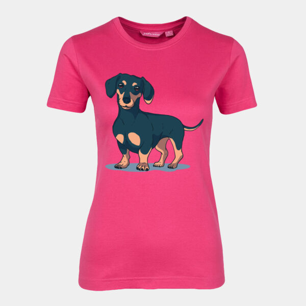 Dachshund Dog - JB's Wear - 1LHT - Fitted Tee  Thumbnail