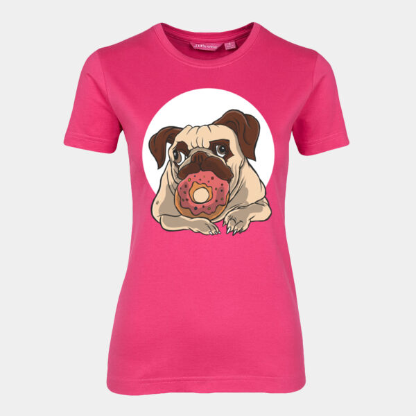 Pug with donut - JB's Wear - 1LHT - Fitted Tee  Thumbnail