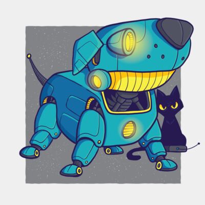 Dog robot tshirt 01 HQ 01 Thumbnail