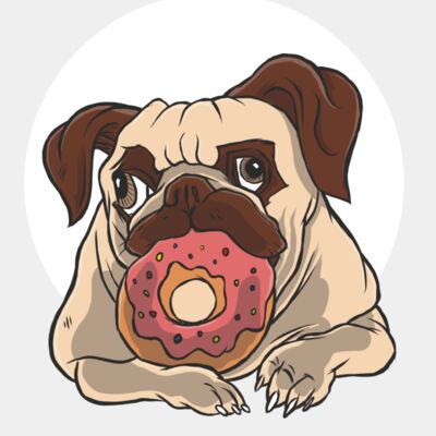 Pug Donut PR t shirt Thumbnail